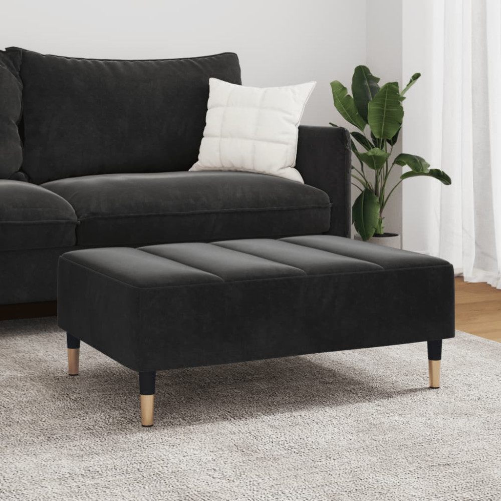 Produktbild för Fotpall svart 77x55x31 cm sammet
