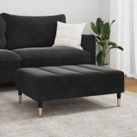 Produktbild för Fotpall svart 77x55x31 cm sammet