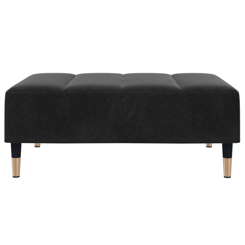 Produktbild för Fotpall svart 77x55x31 cm sammet