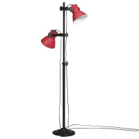 Produktbild för Golvlampa 25 W nött röd 25x25x90/160 cm E27