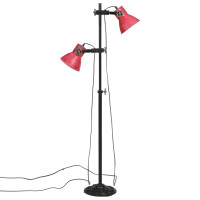 Produktbild för Golvlampa 25 W nött röd 25x25x90/160 cm E27