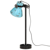 Produktbild för Skrivbordslampa 25 W nött blå 15x15x55 cm E27