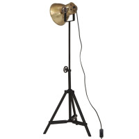 Produktbild för Golvlampa 25 W antik mässing 35x35x65/95 cm E27