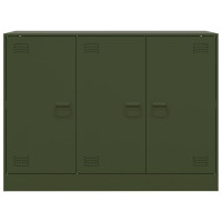 Produktbild för Skänk olivgrön 99x39x73 cm stål