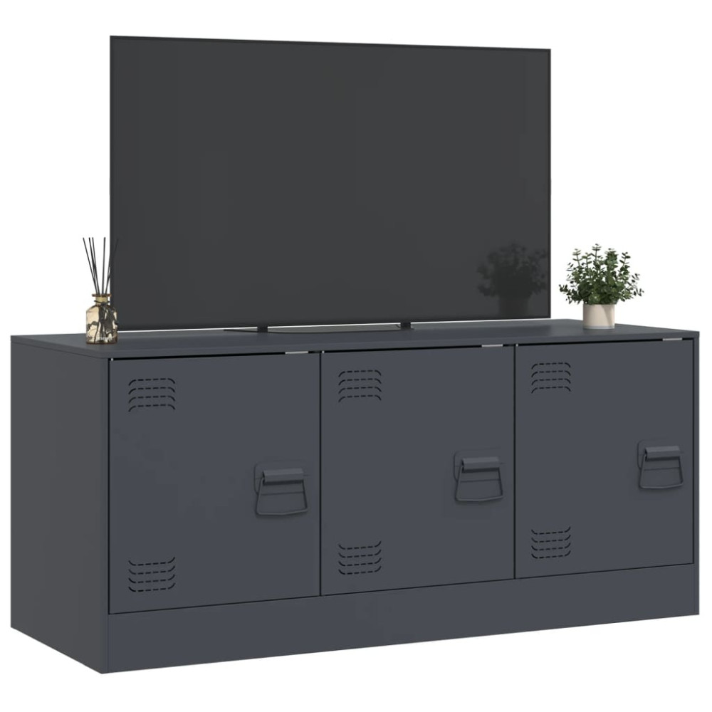 Produktbild för TV-skåp antracit 99x39x44 cm stål