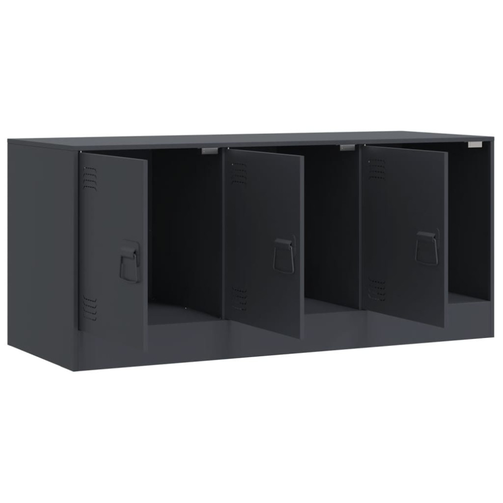 Produktbild för TV-skåp antracit 99x39x44 cm stål