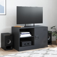 Produktbild för TV-skåp svart 67x39x44 cm stål