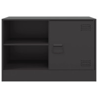 Produktbild för TV-skåp svart 67x39x44 cm stål