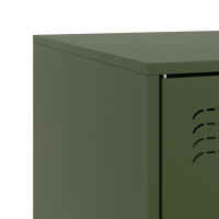 Produktbild för TV-skåp 2 st olivgrön 67x39x44 cm stål