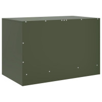Produktbild för TV-skåp 2 st olivgrön 67x39x44 cm stål
