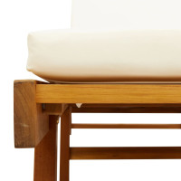 Produktbild för Solsäng 2 st med bord massivt akaciaträ