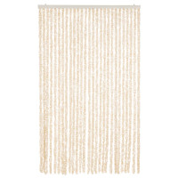 Produktbild för Insektsgardin beige och vit 118x220 cm chenille