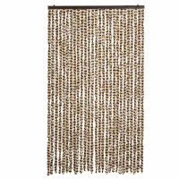 Produktbild för Insektsgardin beige och brun 118x220 cm chenille