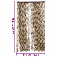 Produktbild för Insektsgardin beige och brun 118x220 cm chenille