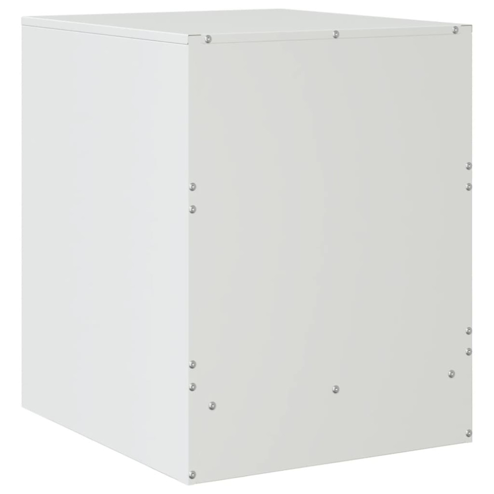 Produktbild för Sängskåp 2 st vit 34,5x39x44 cm stål