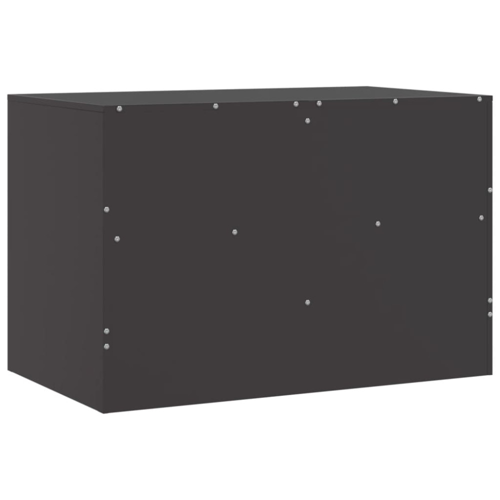 Produktbild för TV-skåp 2 st svart 67x39x44 cm stål