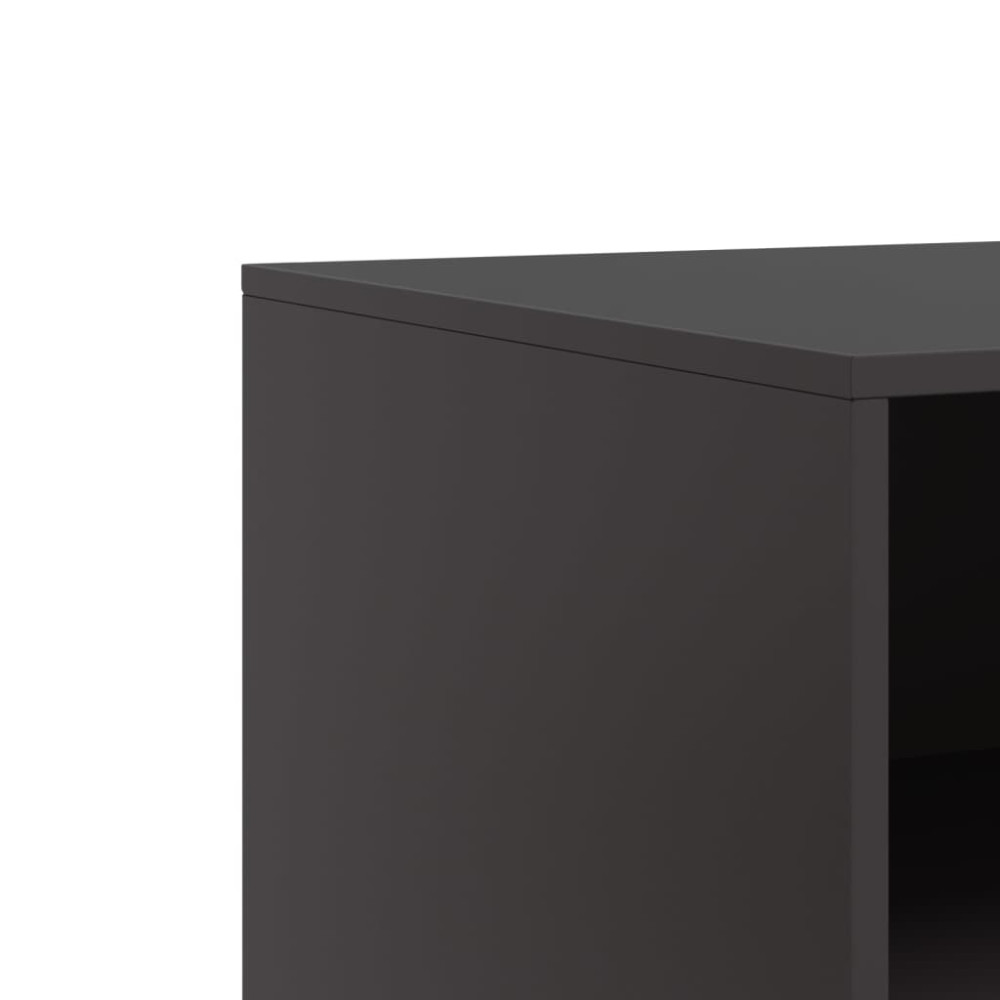 Produktbild för TV-skåp 2 st svart 67x39x44 cm stål