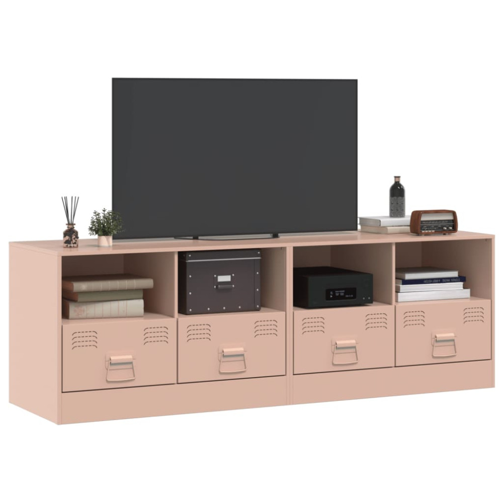 Produktbild för TV-skåp 2 st rosa 67x39x44 cm stål