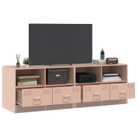 Produktbild för TV-skåp 2 st rosa 67x39x44 cm stål