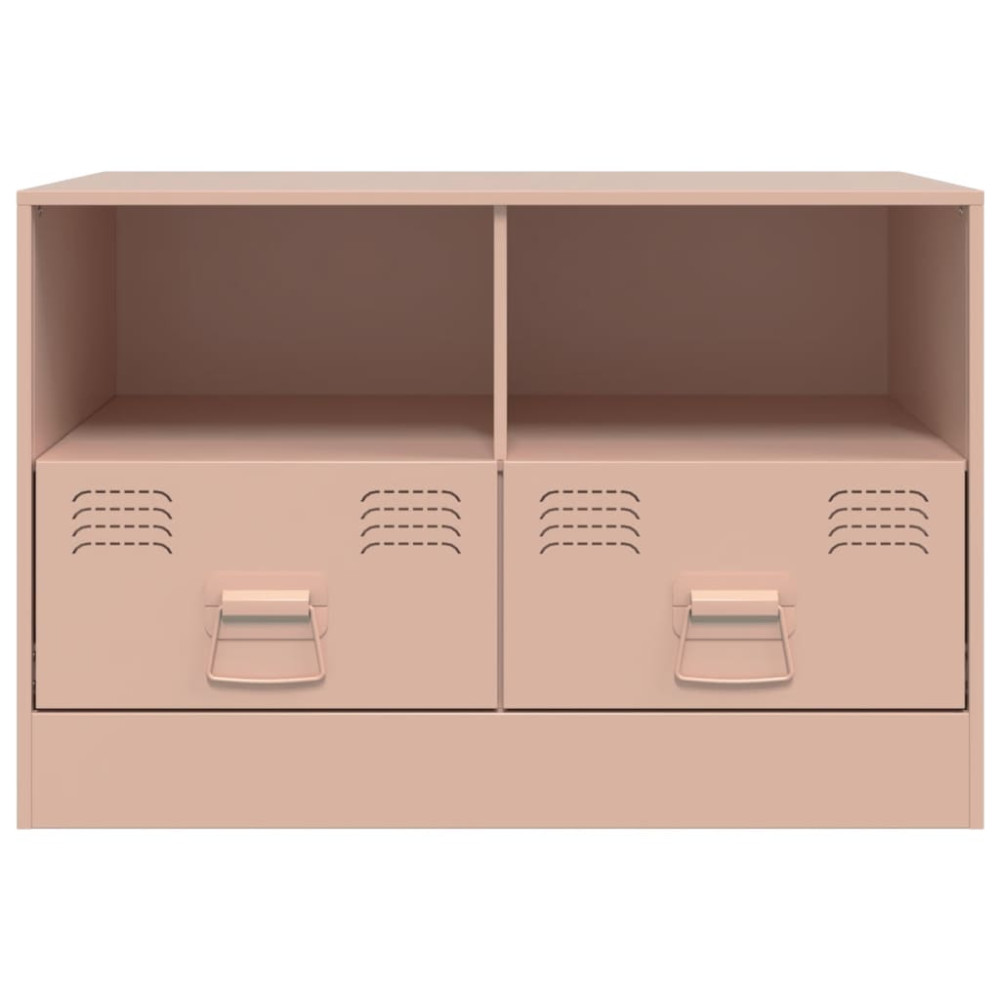 Produktbild för TV-skåp 2 st rosa 67x39x44 cm stål
