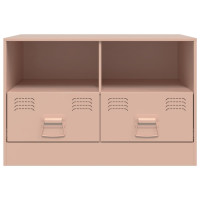 Produktbild för TV-skåp 2 st rosa 67x39x44 cm stål