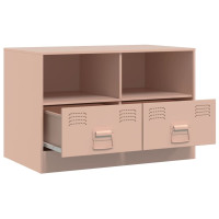 Produktbild för TV-skåp 2 st rosa 67x39x44 cm stål