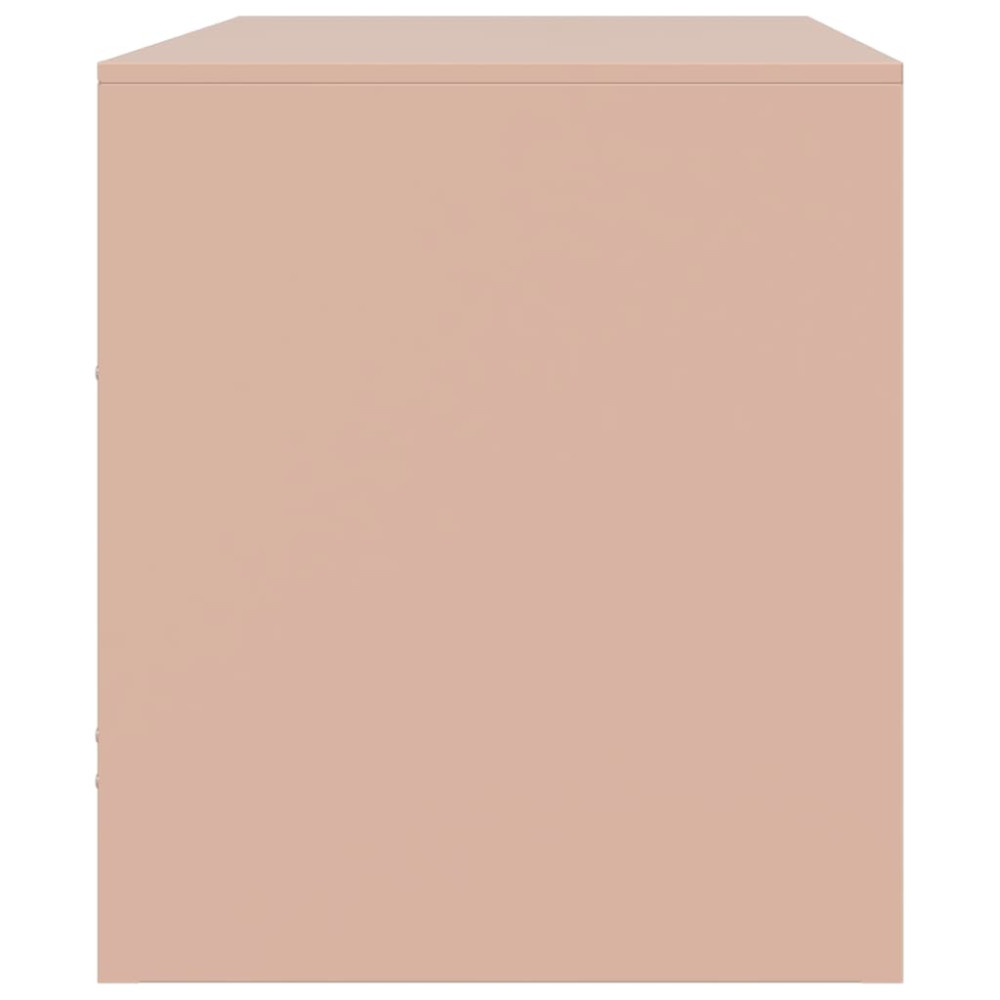 Produktbild för TV-skåp 2 st rosa 67x39x44 cm stål