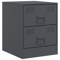 Produktbild för Sängskåp 2 st antracit 34,5x39x44 cm stål