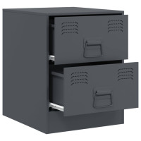Produktbild för Sängskåp 2 st antracit 34,5x39x44 cm stål