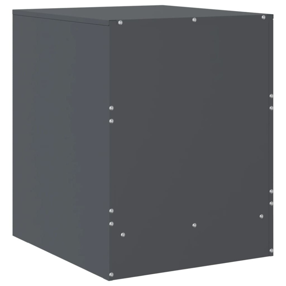 Produktbild för Sängskåp 2 st antracit 34,5x39x44 cm stål