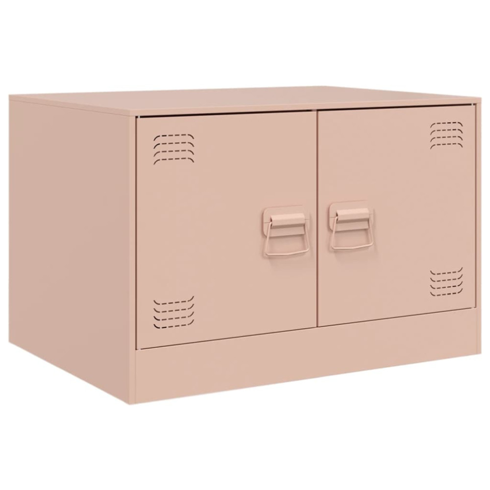 Produktbild för Soffbord rosa 67x50x44 cm stål
