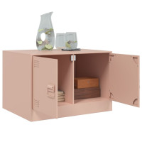 Produktbild för Soffbord rosa 67x50x44 cm stål