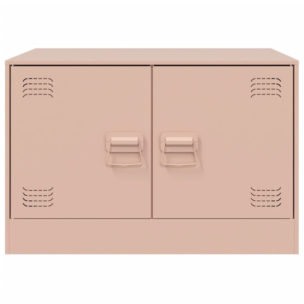 Produktbild för Soffbord rosa 67x50x44 cm stål