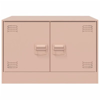Produktbild för Soffbord rosa 67x50x44 cm stål
