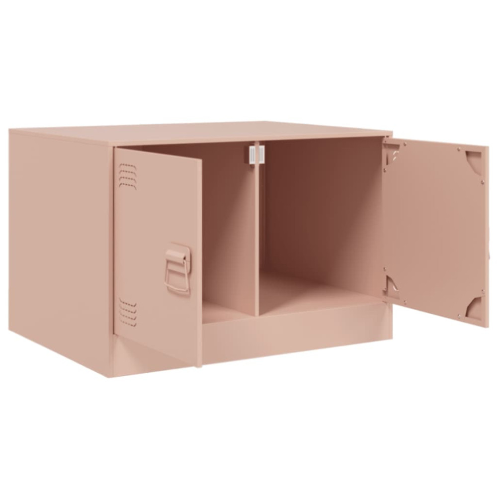 Produktbild för Soffbord rosa 67x50x44 cm stål