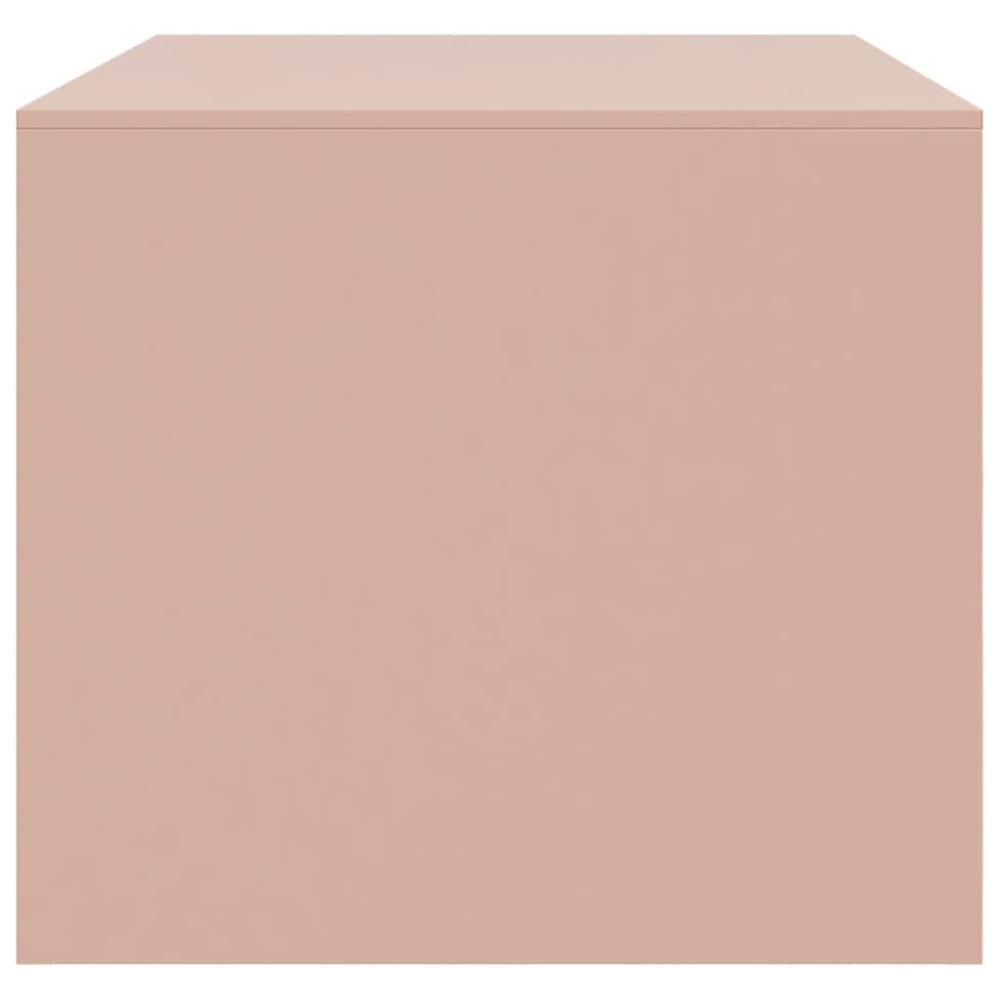 Produktbild för Soffbord rosa 67x50x44 cm stål