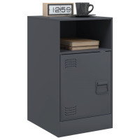 Produktbild för Sängskåp 2 st antracit 34,5x39x62 cm stål