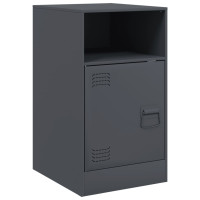 Produktbild för Sängskåp 2 st antracit 34,5x39x62 cm stål