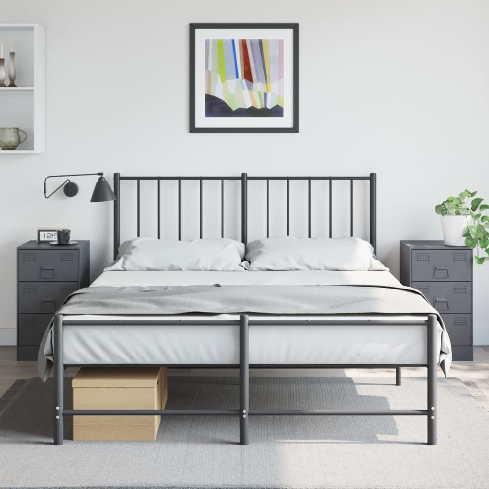 Produktbild för Sängskåp 2 st antracit 34,5x39x62 cm stål