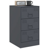 Produktbild för Sängskåp 2 st antracit 34,5x39x62 cm stål