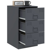 Produktbild för Sängskåp 2 st antracit 34,5x39x62 cm stål