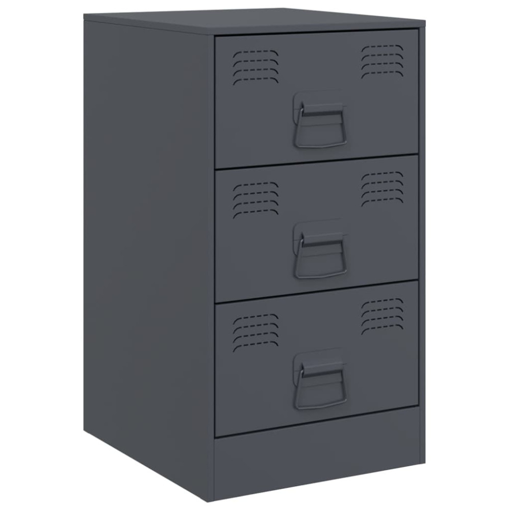 Produktbild för Sängskåp 2 st antracit 34,5x39x62 cm stål