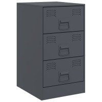 Produktbild för Sängskåp 2 st antracit 34,5x39x62 cm stål
