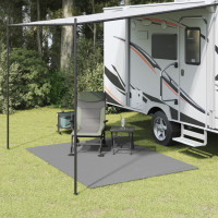 Produktbild för Campingmatta ljusgrå 4x2 m