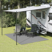 Produktbild för Campingmatta ljusgrå 3x2,5 m