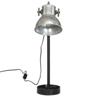 Produktbild för Skrivbordslampa 25W vintage silver 15x15x55 cm E27