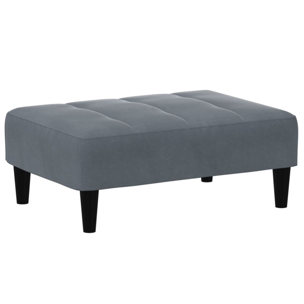 Produktbild för Fotpall mörkgrå 77x55x31 cm sammet