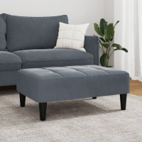 Produktbild för Fotpall mörkgrå 77x55x31 cm sammet