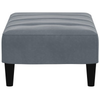 Produktbild för Fotpall mörkgrå 77x55x31 cm sammet
