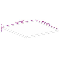 Produktbild för Bordsskiva 40x40x2,5 cm fyrkantig massiv akacia